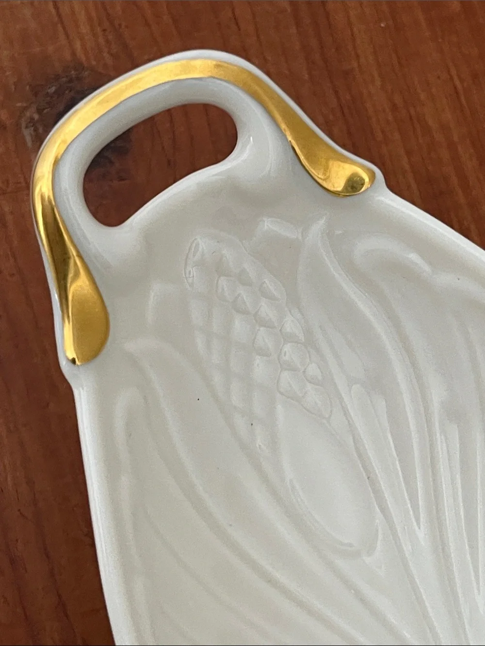 Lenox Monaco Made in USA Oval Serving Platter with Gold-Trim Handles